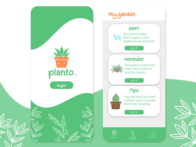 Case Study - Planto. app design illustration logo plant ui ux