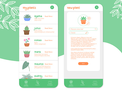 Case Study - Planto. app design flat illustration plant ui ux