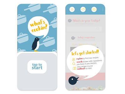 Case Study - What's Cookin app design flat recipe ui ux
