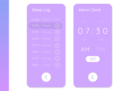 Case Study - REMy app design flat sleep ui ux