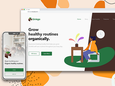 Ginkgo Website and App Designs