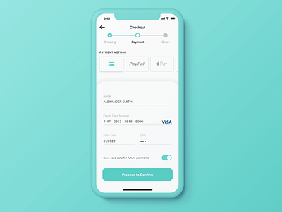 002 Credit Card Checkout app design checkout dailyuichallenge mockup ui uiux ux