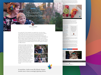 Health and Lifestyle Publication Concept: Story Template health magazine mobile publication web