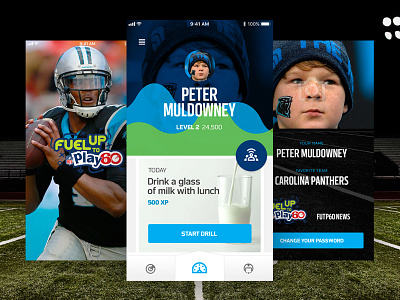 NFL FUTP60 Mobile App Concept football health kids mobile sports teens