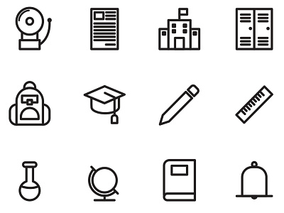 School Icons design icon icon design icon set