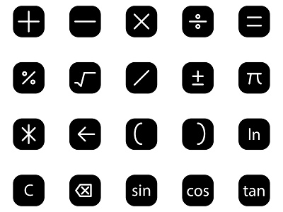Math Calculator Solid Style icon icon design icon pack icon set ui