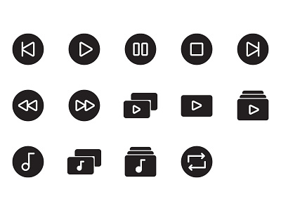Music Multimedia Solid Style icon icon design icon set ui userinterface