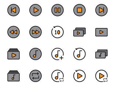 Music Multimedia Solid Style icon icon design icon set ui