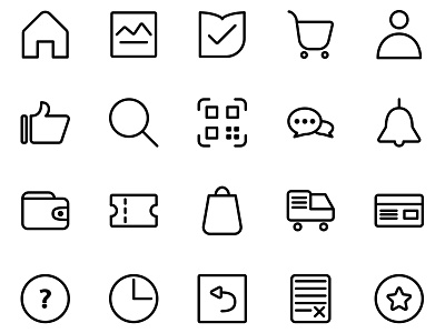 E-commerce Line Style icon icon design icon set ui