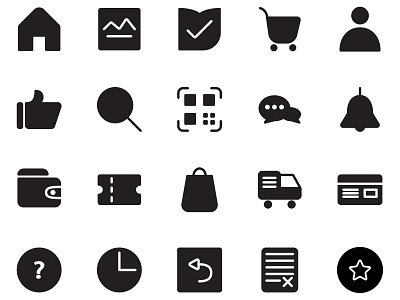 E-Commerce Solid Style icon icon design icon set ui ux