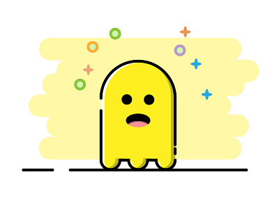 Mbe Style Ghost cute flat design ghost icon vector
