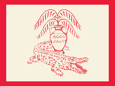 Crocodile design idea badge branding design graphic design illustration logo retro vector vintage