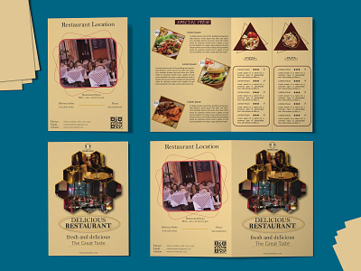 Restaurant bi-fold brochure 3dmusic animation bifold branding brochure business card card design flyer graphicdesign