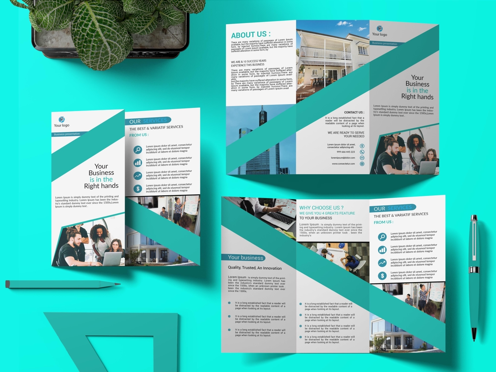 Trifold real estate brochure by Md. Mehadi Hasan on Dribbble