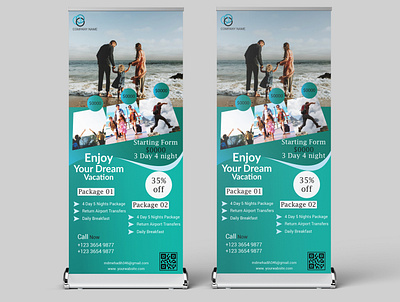 23 banner design bifold brochure business card business cards creative flyer graphicdesign logo roll up banner design rollup banner travel