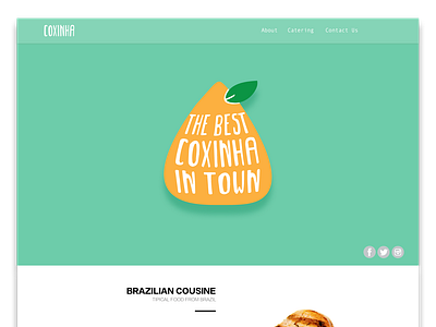 Coxinha website & logo clean design design illustration logo portfolio ui vector web design