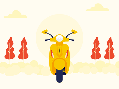 Scooter/Bike design illustration illustrator minimal vector vector art vehicle vehicle design web