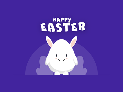 Happy Easter | Cute Illustration design easter flat illustration illustrator minimal typography vector web