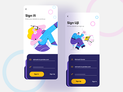 Sign in & Sign up Screens