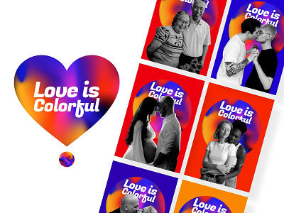 Love is Colorful colors design love minimal typography
