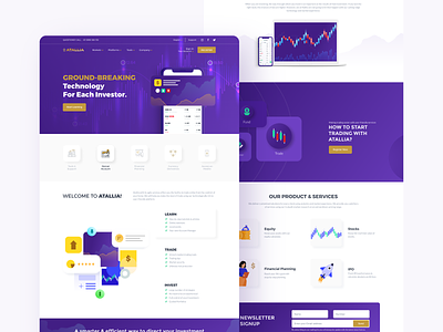 Trading and Investment Website figma investment landing page minimal trading ui ux website