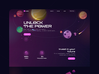 Landing Page for Blockchain Product animation blockchain crypto cryptocurrency design homepage design minimal typography ui design website website design