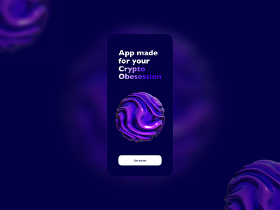 Crypto Wallet Splash Screen 3d abstract 3d app design banking bitcoin blender crypto app cryptocurrency ethereum finance app fintech mobile app mobile design splash screen ui