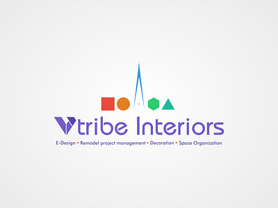 Vtribe Interiors branding logo vector