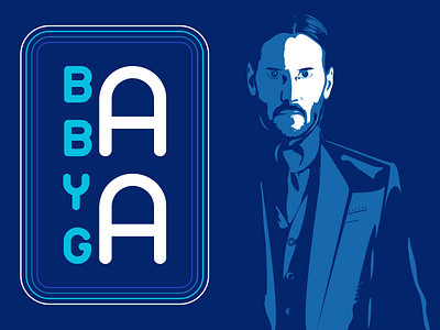 BABAYAGA (John Wick) character design illustration typography vector