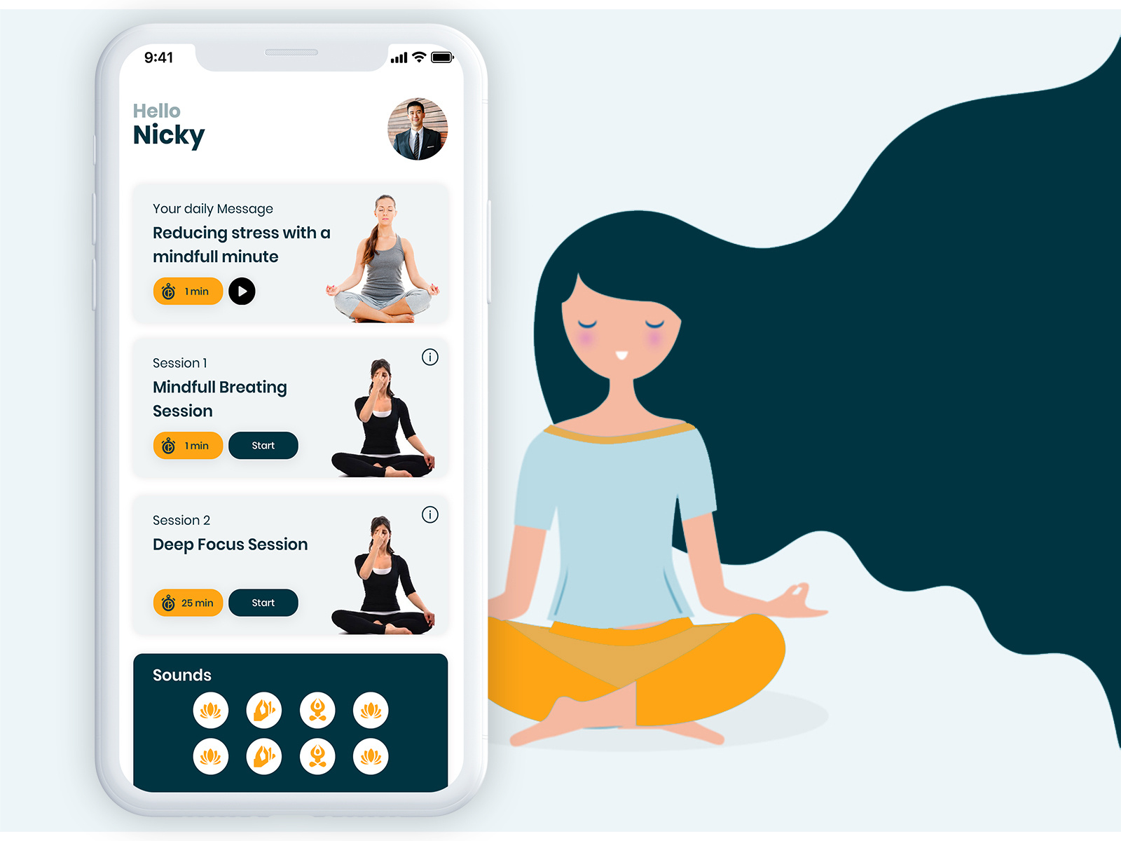 Meditation App by Gagan sharma on Dribbble