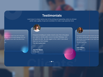 Testimonial Section ad adobe illustrator adobe photoshop branding des design graphic design ui uidesign uiux