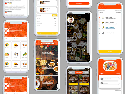 Food Delivery App adobe illustrator adobe photoshop illustrations logo