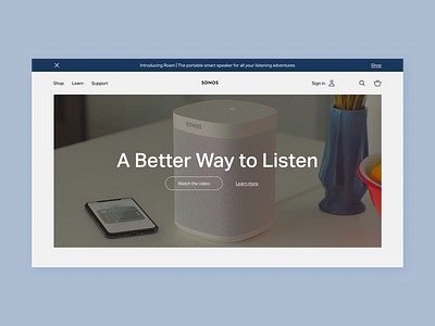 Sonos Home Page Concept