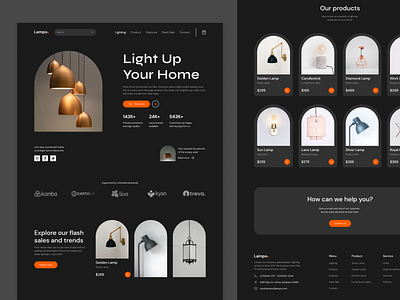 eCommerce Landing Concept design icons ui