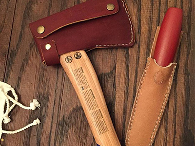 Leather design handmade hatchet knife leather misc sewing