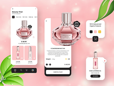 Beauty Mobile App beauty app beauty salon cosmetics mobile ui mobile ui modern design modernism new design ui design