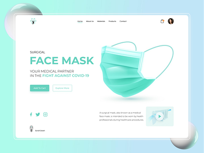 Face Mask Landing Page abstract app design design facemask facemask landingpage facemask website landingpage minimal modern design new design ui ui design ux web app web ui web ui kit web uiux webdesign website website design