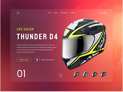 Bike Helmet Landing Page