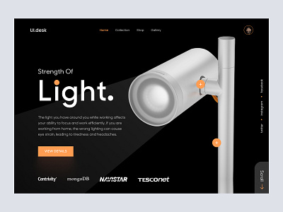 Lamp Landing page design landing landing page landing page design landingpage ui web web ui website website design