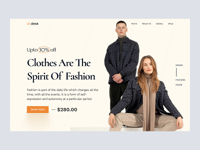 Fashion Landing Page clean design fashion fashion landingpage fashion website header header design hero section landing page landingpage minimal modern ui design uiux ux ux design web design webdesign website