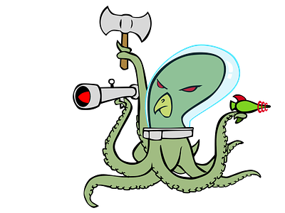 The Battle... bazooka doodle space squid