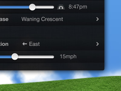 Settings clouds grass ipad settings