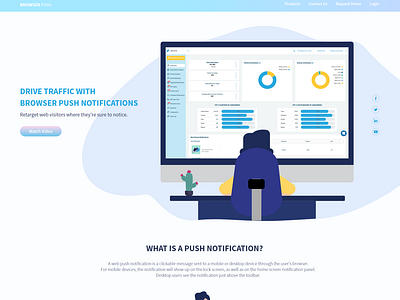 Browser Push Notification- website design