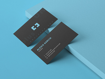 Logo Design 'UN PLUS UN" black and blue branding branding design bussines bussines card graphic design logo logo design logotype minimalist logo one pluse one plus visit card