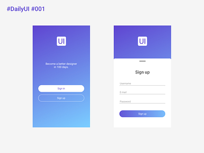 DailyUI001 001 dailyui signup