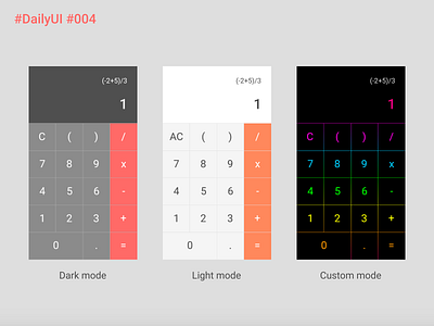 DailyUI004 004 calculator dailyui