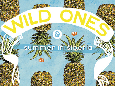 Wild Ones band poster illustration pineapple poster