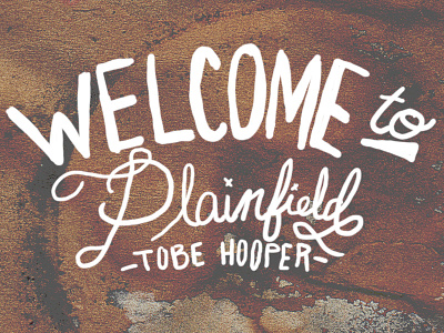 Welcome to Plainfield. hand drawn illustration typography