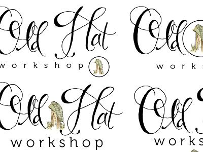 Old Hat Workshop, 2 calligraphy hand drawn lettering logo workshop