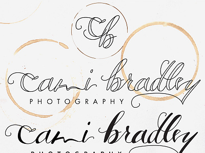 Photography Logo calligraphy cami bradley coffee texture illustration lettering logo photography typography
